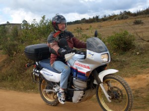 Manfred auf dem Motorrad