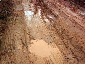 Strasse nach dem Regen